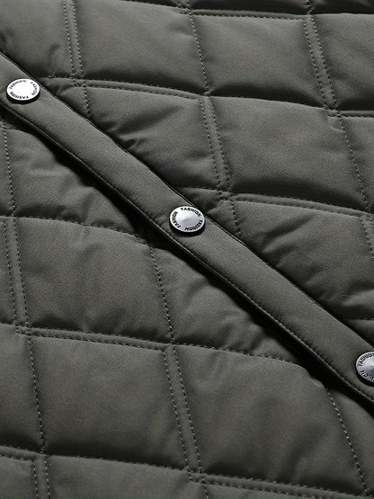 Herrjacka Quiltad Klassisk Stil för Vardag och Arbete