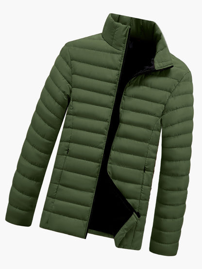 Herr Jacka Vadderad Lättviktsjacka med Dragkedja för Vardagsbruk och Utomhusaktiviteter