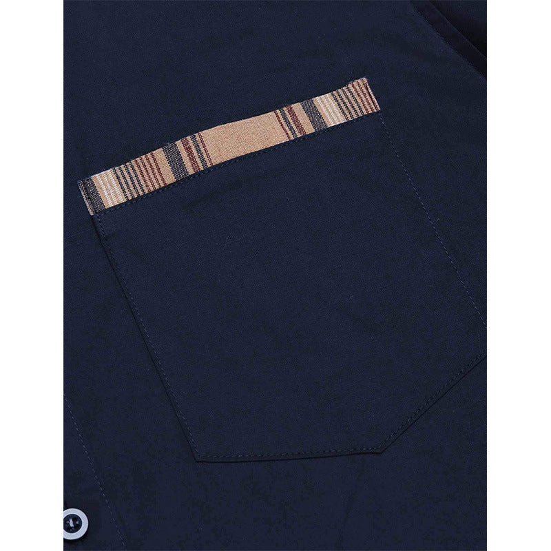 Herrskjorta Slim Fit Business Casual med Rutiga Detaljer – Långärmad, Modern Stil