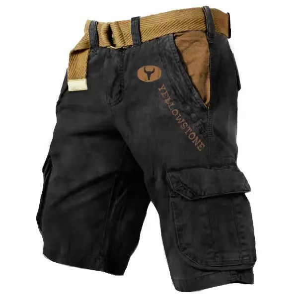 Herrarnas sportiga cargoshorts med bälte – avslappnad outdoor-stil och funktionella fickor