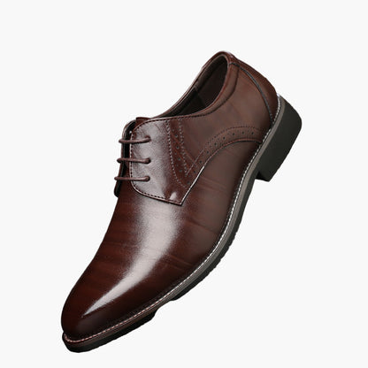 Herr Klassiska Affärsskor med Snörning – Elegant Brogue-Design för Kontor och Fest