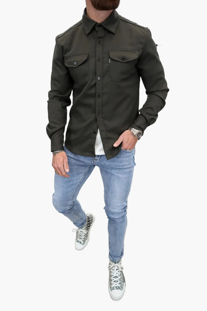 Herr Skjortjacka Modern Stil – Avslappnad och Trendig Vardagsjacka