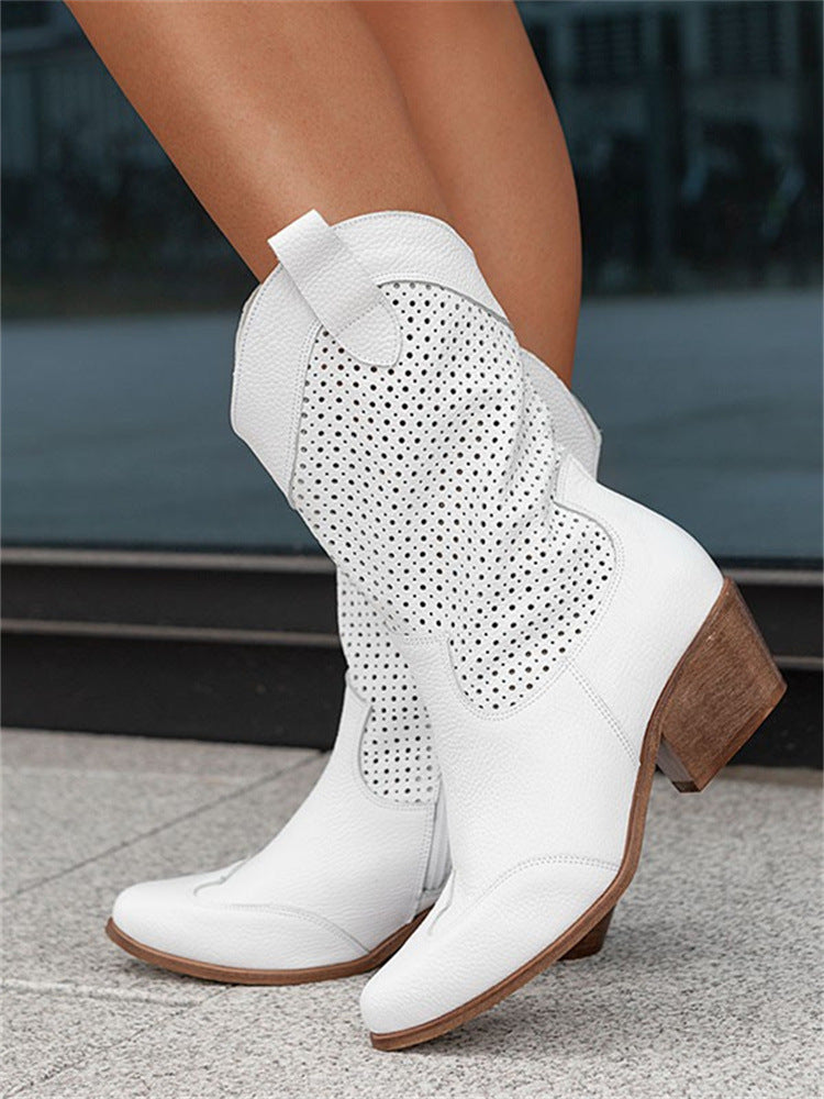 Susan – Mid-heel Boots i Bränd Suede