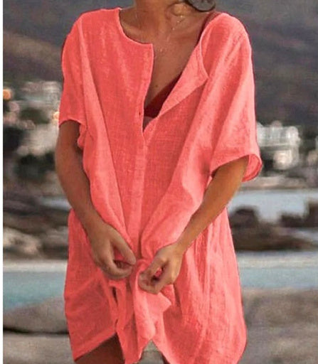 Dam Kaftan Strandtunika – Avslappnad Sommarstil och Bekväm Passform