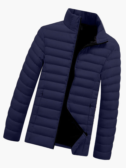 Herr Jacka Vadderad Lättviktsjacka med Dragkedja för Vardagsbruk och Utomhusaktiviteter