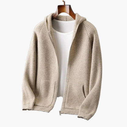 Herr Premium Hoodie – Stilren och Avslappnad Tröja med Dragkedja för Vardagsbruk