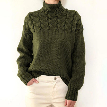 Sara - Stickad Turtleneck-Tröja