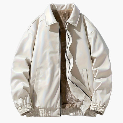 Herr Bomberjacka med lös passform och dragkedja för vardagsbruk