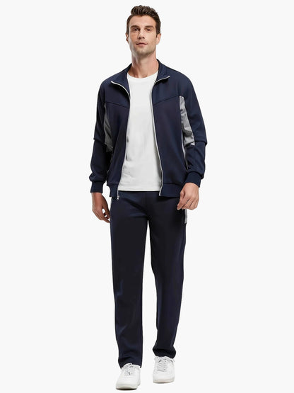 Herr Träningsset Sportig Mjukisdräkt med Dragkedja – Perfekt för Vardag, Gym & Fritid