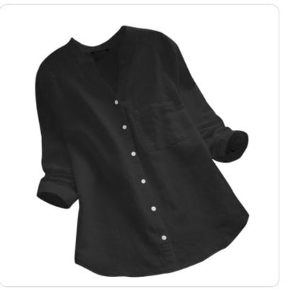 Charlotte – Lös Casual Skjorta i Retro Bomull och med Broderi