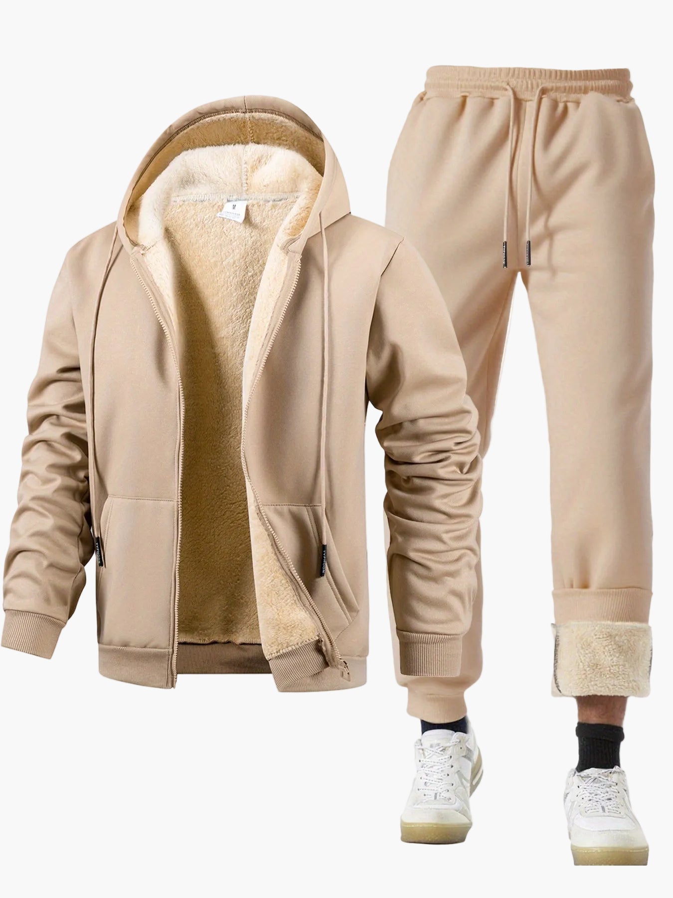 Herrarnas mysiga hoodie- och joggerset för höst och vinter – avslappnad vardagsstil