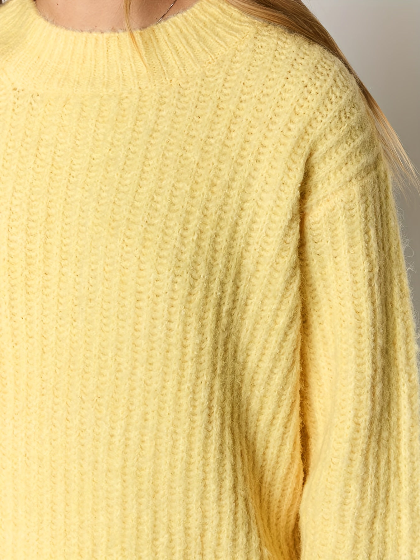 Damstickad avslappnad tröja för höst och vinter – vardagsstil och komfort