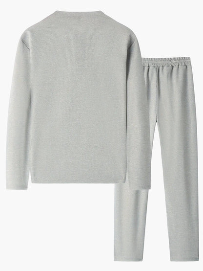 Herrarnas avslappnade tracksuit med lång ärm – perfekt för vardag och sport