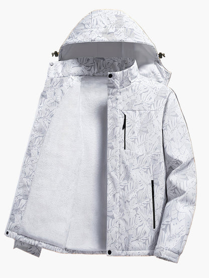 Herr Vind- och Vattentät Sportjacka med Huva för Friluftsliv och Vandring