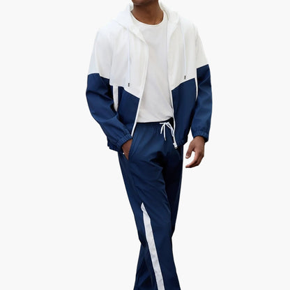 Herr Träningsset Sportig Hoodie och Byxor – Perfekt för Träning och Avslappning