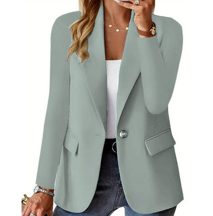 Damkavaj i klassisk britisk stil – Elegant vardagsblazer för kontor och fest