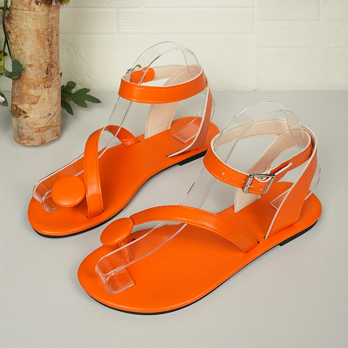 Dam Sandaler med Modern Tårem och Ankelrem – Trendiga Sommar Tofflor