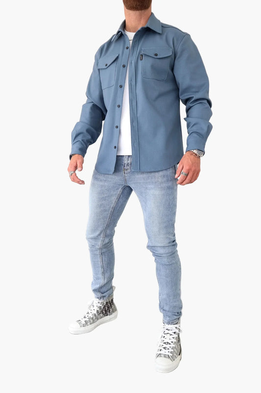 Herr Skjortjacka Modern Stil – Avslappnad och Trendig Vardagsjacka
