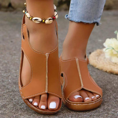 Lisa – Sommar Wedges Sandaler med Elastisk Band Design