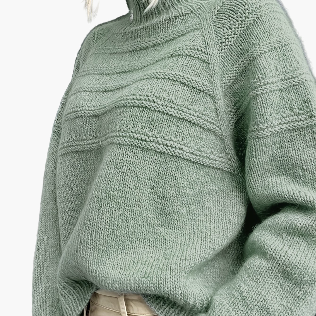 Damstickad Polotröja Elegant Vardagsstil