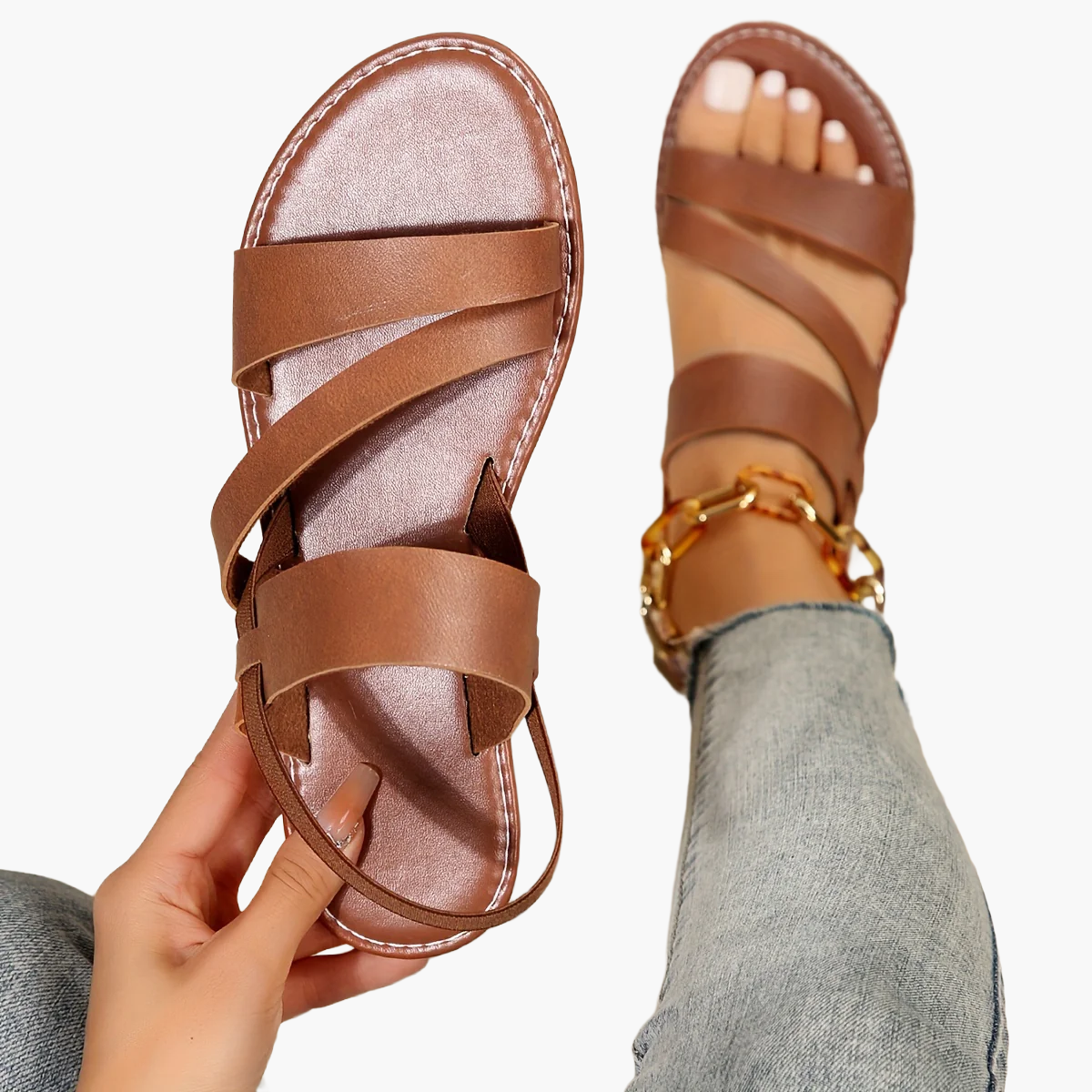Dam Sandaler med Remmar – Trendig och Bekväm Sommarstil