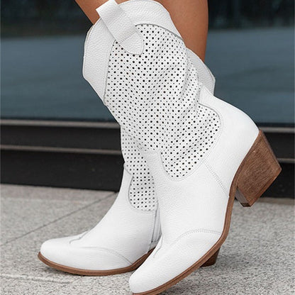 Susan – Mid-heel Boots i Bränd Suede