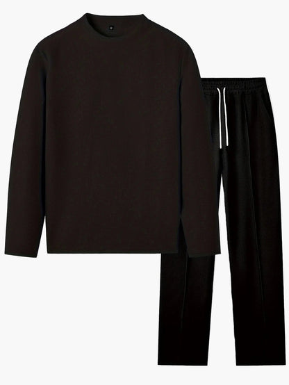 Herrarnas avslappnade tracksuit med lång ärm – perfekt för vardag och sport
