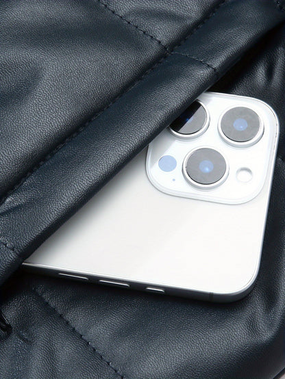 Herr Jacka – Trendig Vadderad Bomber med Pälsimitation Krage, Vardag & Casual