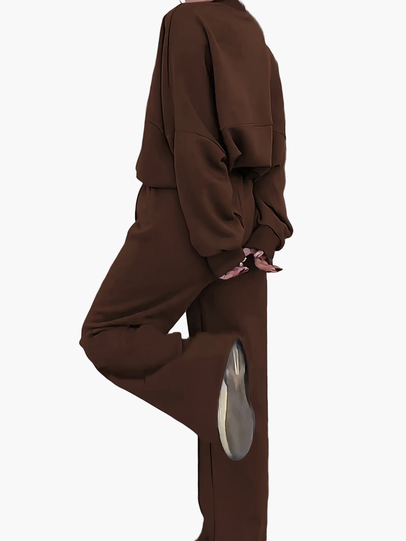 Damers avslappnade träningsset med dragkedja – sportigt och modernt tvådelat vardagsset