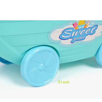 Barn Leksak Glassvagn med Kassaapparat – Rolig och Lärorik Sötvagn för Flickor och Pojkar