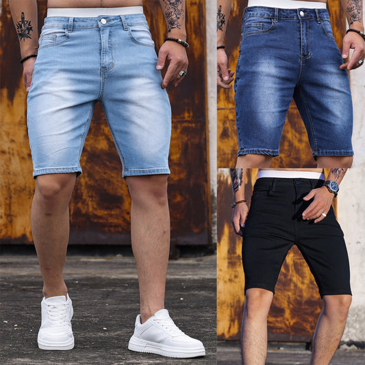 Steve – Tredelad Stretch Tight Denim Shorts