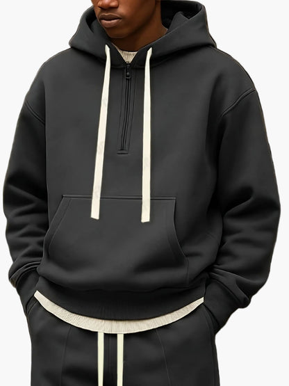 Herr Lounge Set – Avslappnad Hoodie och Byxa för Vardag och Fritid