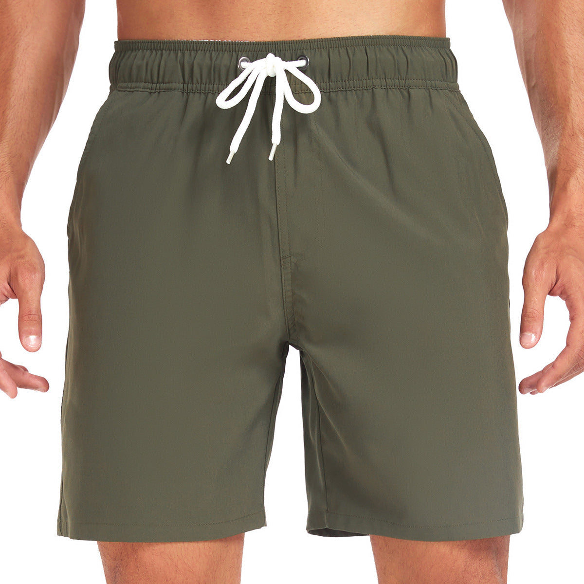 Herr Baddräktsbyxor Sportiga Strandshorts med Innerficka – Perfekta för Strand och Träning
