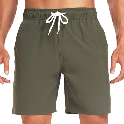 Herr Baddräktsbyxor Sportiga Strandshorts med Innerficka – Perfekta för Strand och Träning