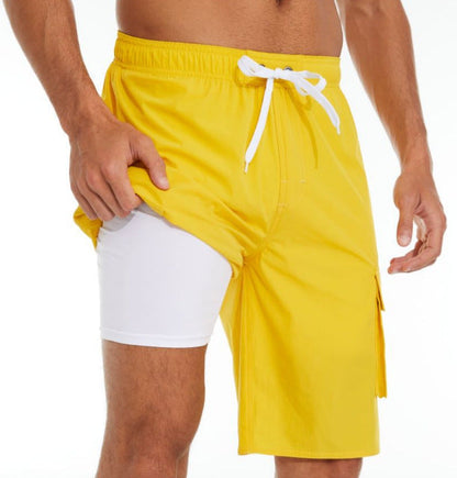 Howard – Herrensolida färg utomhuscasual strandshorts