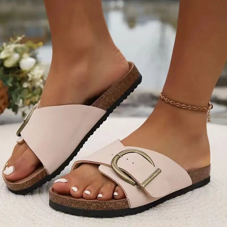 Dam Sandaler med Stor Spänne Slip-in Komfort Fritidsskor