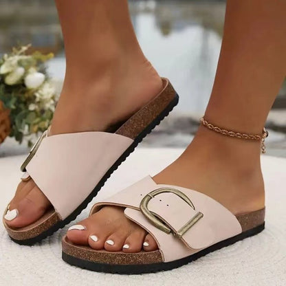 Dam Sandaler med Stor Spänne Slip-in Komfort Fritidsskor