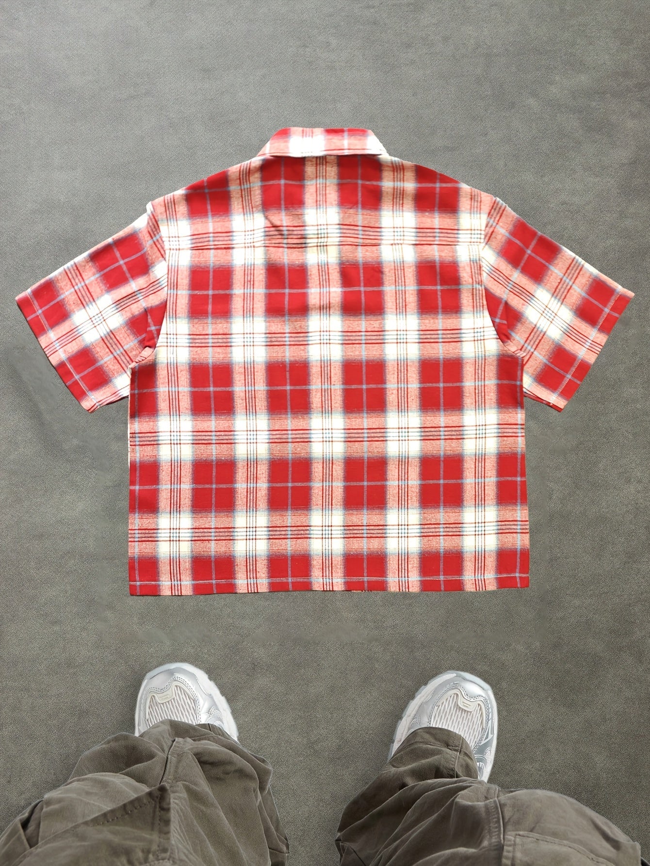 Herr Skjorta Kortärmad Rutig Avslappnad Streetwear Trendig
