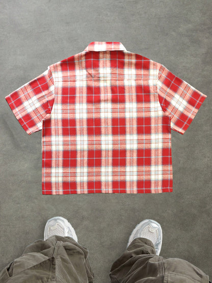 Herr Skjorta Kortärmad Rutig Avslappnad Streetwear Trendig