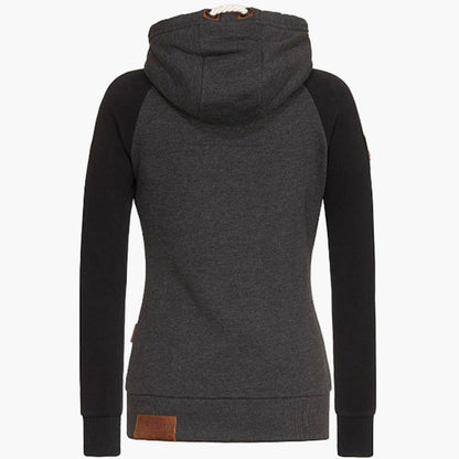 Dam Hoodie med Dragkedja – Slim Fit, Sportig & Trendig Fritidsstil