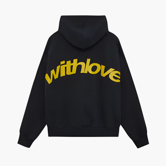 Unisex Hoodie med Grafisk Ryggtryck – Avslappnad Stil för Vardagsbruk