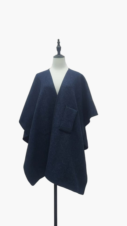Dam Poncho Sjalsjal Elegant Vardagsaccessoar och Mysigt Ytterplagg