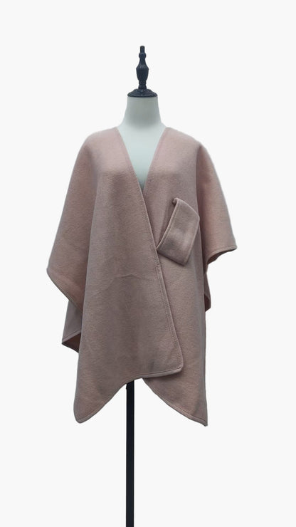 Dam Poncho Sjalsjal Elegant Vardagsaccessoar och Mysigt Ytterplagg