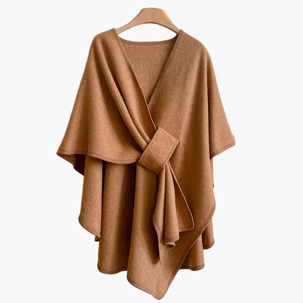 Dam Poncho Sjalsjal Elegant Vardagsaccessoar och Mysigt Ytterplagg