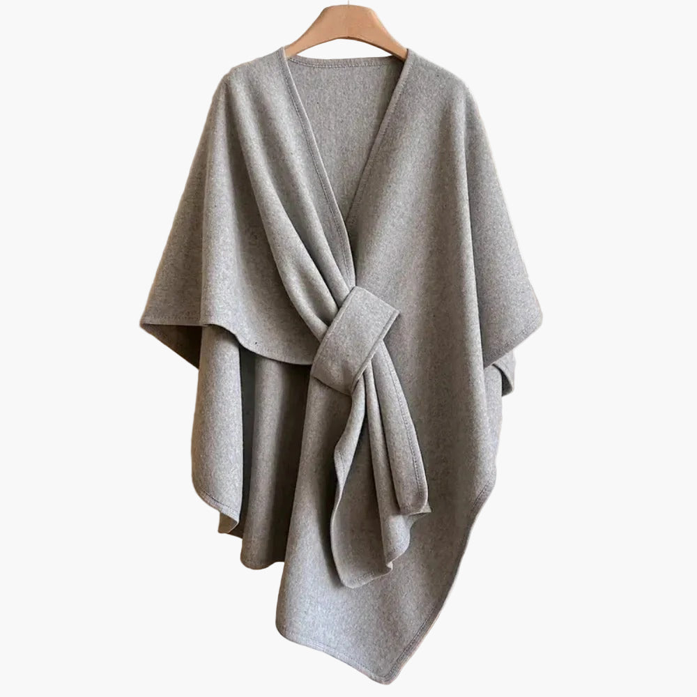 Dam Poncho Sjalsjal Elegant Vardagsaccessoar och Mysigt Ytterplagg