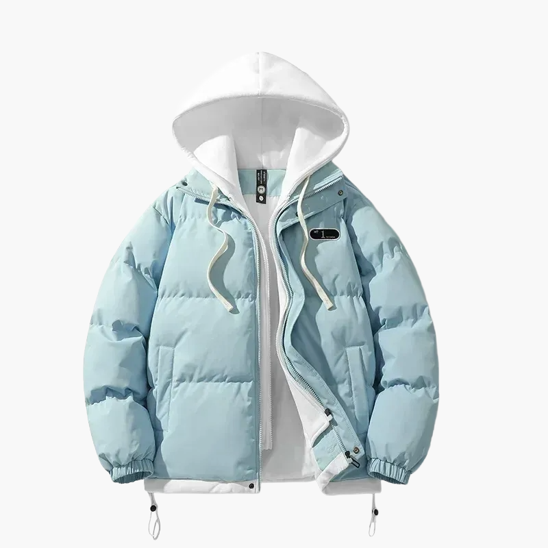 Herr Jacka Vinter Puffer Med Huva Avslappnad Urban Stil