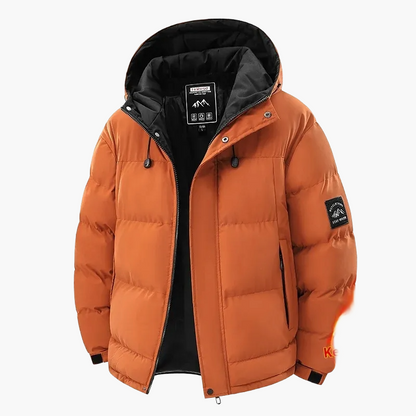 Herr Vinterjacka Stilren Vattentät Vindjacka med Huva – Perfekt för Utomhusaktiviteter och Vardag