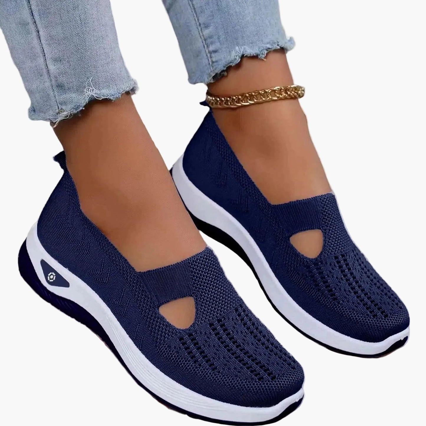 Dam Sneakers Ortopediska Andningsbara Halkfria Vardags- och Träningsskor