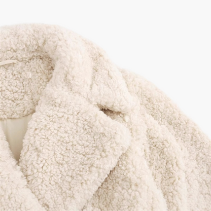 Dam Teddyjacka Oversized Vintermode Vardaglig Stil