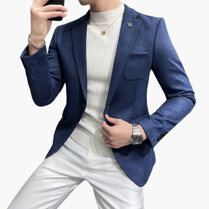 Herr Elegant Slim Fit Kavaj – Modern Stil för Fest och Arbete